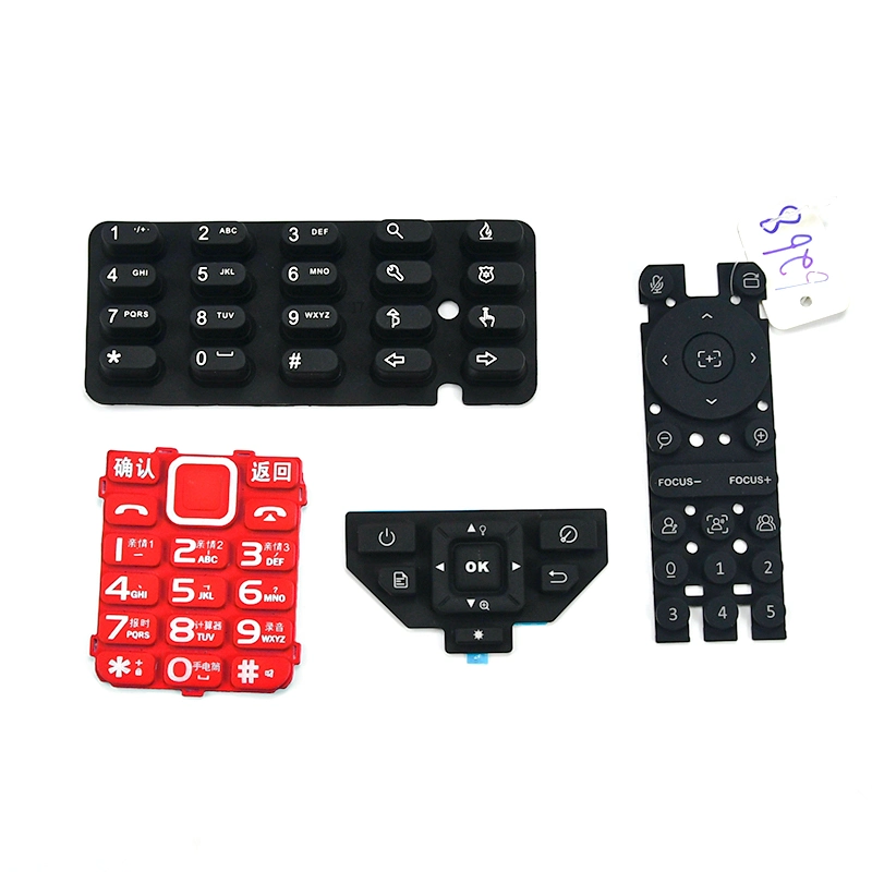 ODM laser Cutting Black Rubber Keyboard Custom Made Silicone Button Rubber Keypad