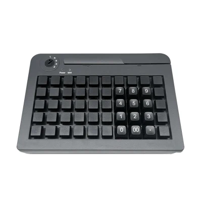 Teclado programable USB POS de membrana personalizada de 50 teclas con Msr Kb50